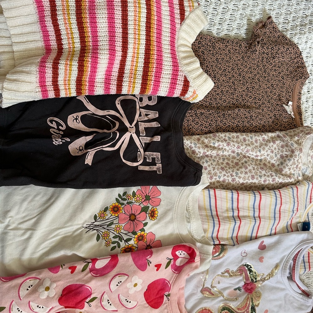 Girls' Assorted Colorful Tops Set - Picture 2 of 3